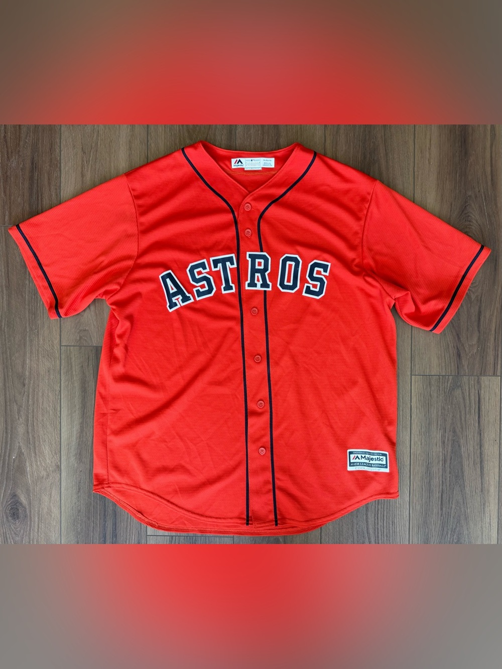 Houston Astros Jersey Mens XL Orange MLB Baseball Majestic Cool Base Made In USA